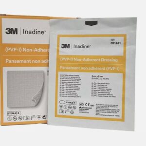 INADINE 5cm* 5cm antihaftbeschichteter Verband mit Povidon-Jod 1St.